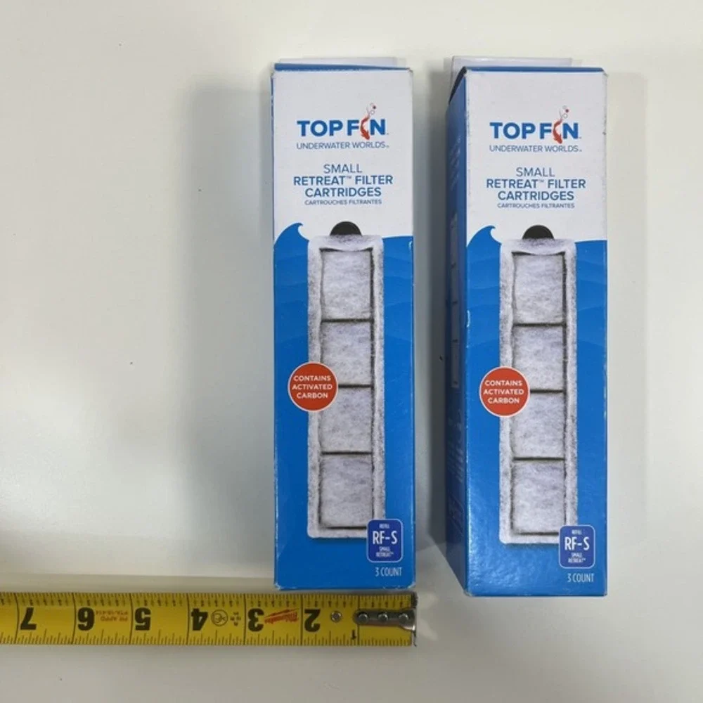 Top Fin Retreat Filter Cartridges RF-S (6 Count) 6 Month Supply Aquarium Desktop